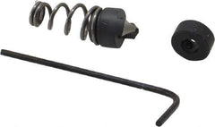 Burr-Bit - M4 Tap Compatibility, 4.3mm Collar Thickness, 22mm Relaxed Length, 15.7mm Compressed Length, 2 Tap Flutes, Deburring Tap Attachment - 3/8" Outside Diam, 120° Included Angle, High Speed Steel - Exact Tool & Supply