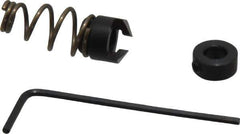 Burr-Bit - M5 Tap Compatibility, 4.3mm Collar Thickness, 1-1/16" Relaxed Length, 15.7mm Compressed Length, 2 Tap Flutes, Deburring Tap Attachment - 3/8" Outside Diam, 120° Included Angle, High Speed Steel - Exact Tool & Supply