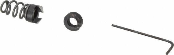 Burr-Bit - M6 Tap Compatibility, 4.3mm Collar Thickness, 26.9mm Relaxed Length, 19mm Compressed Length, 2 Tap Flutes, Deburring Tap Attachment - 120° Included Angle, High Speed Steel - Exact Tool & Supply