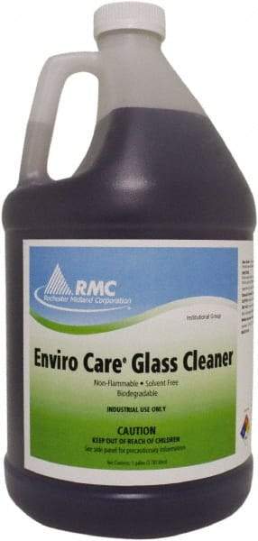 Rochester Midland Corporation - 1 Gal Bottle Fresh Glass Cleaner - Concentrated, Use on Ceramic Tile, Formica, Glass Surfaces, Mirrors, Plastic Surfaces, Stainless Steel - Exact Tool & Supply