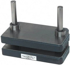 JT&M - 3-1/2" Guide Post Length, 3/4" Die Holder Thickness, Cast Iron, Mold Blank, Punch & Die Set - 5/8" Bushing Diam, 3-1/2" Overall Width x 2-7/8" Overall Depth - Exact Tool & Supply