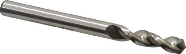 Accupro - 5.75mm 130° Parabolic Flute Cobalt Screw Machine Drill Bit - Bright Finish, Right Hand Cut, 28mm Flute Length, 66mm OAL, Split Point, Straight Shank - Exact Tool & Supply