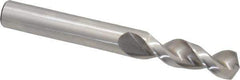 Accupro - 13/32" 130° Parabolic Flute Cobalt Screw Machine Drill Bit - Bright Finish, Right Hand Cut, 1.693" Flute Length, 3.504" OAL, Split Point, Straight Shank - Exact Tool & Supply