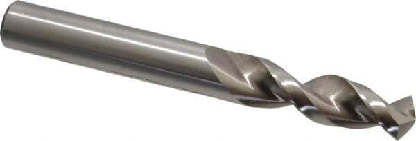 Accupro - 31/64" 130° Parabolic Flute Cobalt Screw Machine Drill Bit - Bright Finish, Right Hand Cut, 2.008" Flute Length, 4.016" OAL, Split Point, Straight Shank - Exact Tool & Supply