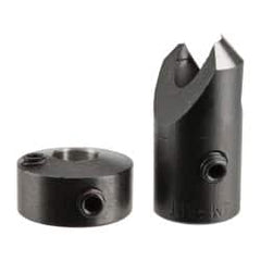 Vernon - 3/8" Cutter Diam, #10 Drill Combatibility, 1/4" Collar Thickness, Adjustable Depth Drill Countersink - Exact Tool & Supply