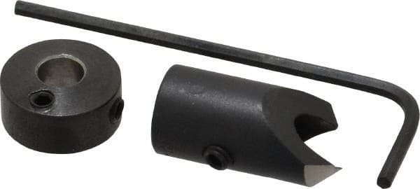Vernon - 3/8" Cutter Diam, #12 Drill Combatibility, 1/4" Collar Thickness, Adjustable Depth Drill Countersink - Exact Tool & Supply