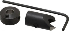 Vernon - 3/8" Cutter Diam, #12 Drill Combatibility, 1/4" Collar Thickness, Adjustable Depth Drill Countersink - Exact Tool & Supply