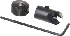 Vernon - 3/8" Cutter Diam, #14 Drill Combatibility, 1/4" Collar Thickness, Adjustable Depth Drill Countersink - Exact Tool & Supply