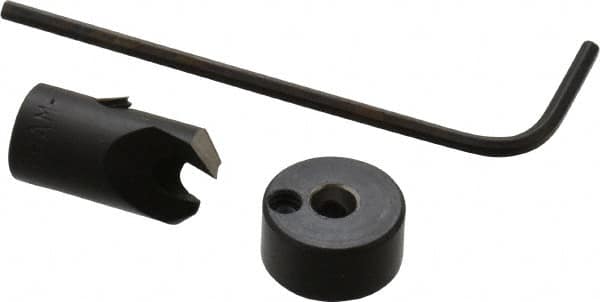 Vernon - 5/16" Cutter Diam, #28 Drill Combatibility, 1/4" Collar Thickness, Adjustable Depth Drill Countersink - Exact Tool & Supply