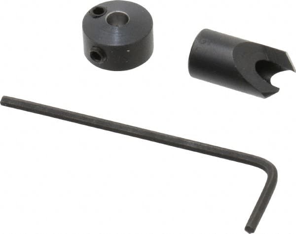Vernon - 5/16" Cutter Diam, #29 Drill Combatibility, 1/4" Collar Thickness, Adjustable Depth Drill Countersink - Exact Tool & Supply
