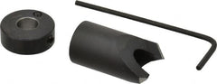 Vernon - 1/2" Cutter Diam, Letter D Drill Compatibility, 1/4" Collar Thickness, Adjustable Depth Drill Countersink - Exact Tool & Supply