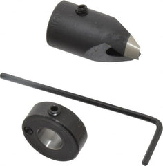 Vernon - 1/2" Cutter Diam, Letter I Drill Compatibility, 1/4" Collar Thickness, Adjustable Depth Drill Countersink - Exact Tool & Supply