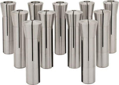 Interstate - 11 Piece, 1/8" to 3/4" Capacity, R8 Collet Set - 0.0007" TIR - Exact Tool & Supply