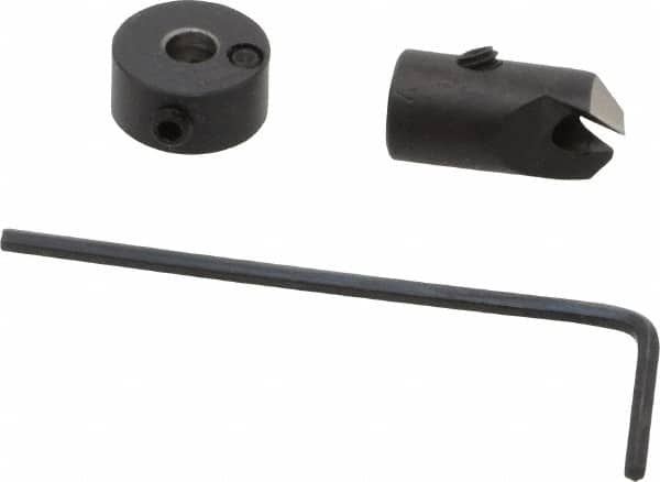 Vernon - 5/16" Cutter Diam, 9/64" Drill Compatibility, 1/4" Collar Thickness, Adjustable Depth Drill Countersink - Exact Tool & Supply