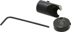 Vernon - 1/2" Cutter Diam, 17/64" Drill Compatibility, 1/4" Collar Thickness, Adjustable Depth Drill Countersink - Exact Tool & Supply