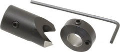 Vernon - 1/2" Cutter Diam, 9/32" Drill Compatibility, 1/4" Collar Thickness, Adjustable Depth Drill Countersink - Exact Tool & Supply