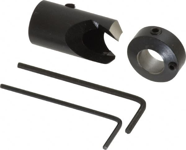 Vernon - 5/8" Cutter Diam, 3/8" Drill Compatibility, 5/16" Collar Thickness, Adjustable Depth Drill Countersink - Exact Tool & Supply