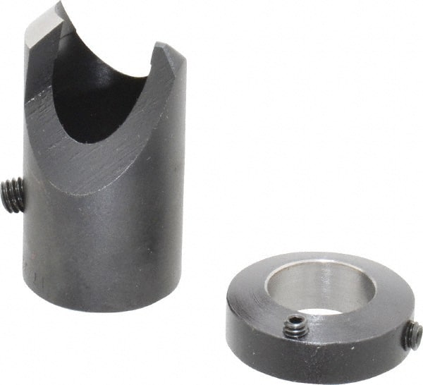 Vernon - 13/16" Cutter Diam, 17/32" Drill Compatibility, 5/16" Collar Thickness, Adjustable Depth Drill Countersink - Exact Tool & Supply