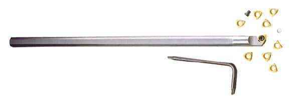Everede Tool - 0.3" Min Bore Diam, 4" OAL, 1/4" Shank Diam, Indexable Boring Bar - TDA Insert, Screw Holding Method - Exact Tool & Supply