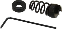 Burr-Bit - 1/4" Tap Compatibility, 11/64" Collar Thickness, 1-9/64" Relaxed Length, 3/4" Compressed Length, 2 Tap Flutes, Deburring Tap Attachment - 1/2" Outside Diam, 120° Included Angle, High Speed Steel - Exact Tool & Supply