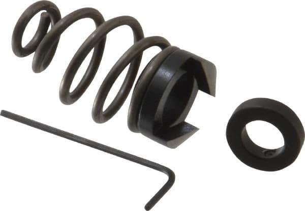 Burr-Bit - 1/2" Tap Compatibility, 11/64" Collar Thickness, 1" Compressed Length, 2 Tap Flutes, Deburring Tap Attachment - 13/16" Outside Diam, 120° Included Angle, High Speed Steel - Exact Tool & Supply