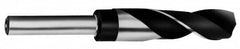 Reduced Shank Drill Bit: 9/16'' Dia, 1/2'' Shank Dia, 118  ™, High Speed Steel 6'' OAL, 3'' Flute Length, Coated Finish, Straight-Cylindrical Shank, RH Cut, Series 303