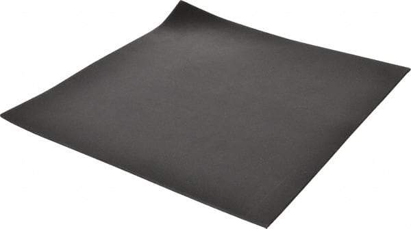 Made in USA - 12" Long, 12" Wide, 1/8" Thick, Neoprene Rubber Foam Sheet - 35 to 45 Durometer, Black, -40 to 220°F, 1,500 psi Tensile Strength, Stock Length - Exact Tool & Supply