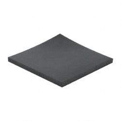 Made in USA - 12" Long, 12" Wide, 1" Thick, Buna-N Rubber Foam Sheet - 35 to 45 Durometer, Black, -40 to 212°F, 1,500 psi Tensile Strength, Stock Length - Exact Tool & Supply