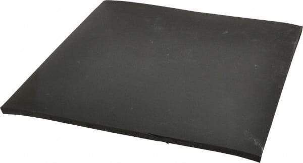 Made in USA - 12" Long, 12" Wide, 3/8" Thick, Buna-N Rubber Foam Sheet - 65 to 75 Durometer, Black, -40 to 212°F, 1,500 psi Tensile Strength, Stock Length - Exact Tool & Supply