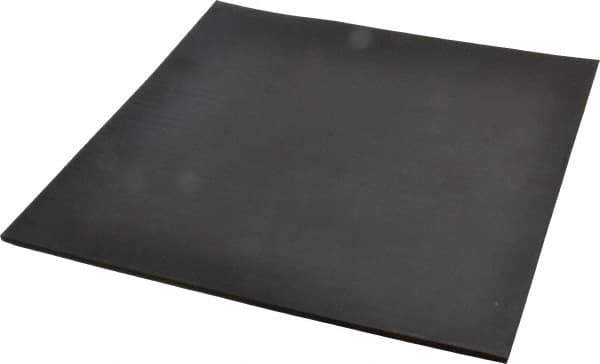 Made in USA - 12" Long, 12" Wide, 1/4" Thick, Neoprene Rubber Foam Sheet - 65 to 75 Durometer, Black, -40 to 212°F, 1,000 psi Tensile Strength, Stock Length - Exact Tool & Supply