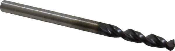 Accupro - 9/64" 130° Parabolic Flute Cobalt Screw Machine Drill Bit - TiAlN Finish, Right Hand Cut, 0.787" Flute Length, 2.047" OAL, Split Point, Straight Shank - Exact Tool & Supply