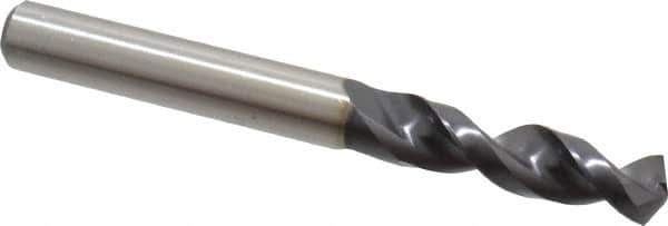 Accupro - 11/32" 130° Parabolic Flute Cobalt Screw Machine Drill Bit - TiAlN Finish, Right Hand Cut, 1.575" Flute Length, 3.307" OAL, Split Point, Straight Shank - Exact Tool & Supply