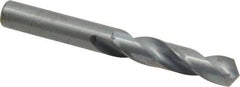 Interstate - 3/8" 118° Spiral Flute High Speed Steel Screw Machine Drill Bit - Oxide Finish, Right Hand Cut, 1-13/16" Flute Length, 3-1/8" OAL, Standard Point, Straight Shank - Exact Tool & Supply