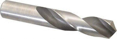 Interstate - 1" 118° Spiral Flute High Speed Steel Screw Machine Drill Bit - Oxide Finish, Right Hand Cut, 4" Flute Length, 6" OAL, Standard Point, Straight Shank - Exact Tool & Supply
