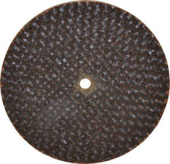 Norton - 2" 60 Grit Aluminum Oxide Cutoff Wheel - 0.06" Thick, 1/8" Arbor, 30,560 Max RPM, Use with Die Grinders - Exact Tool & Supply