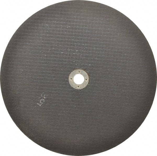 Norton - 10" 46 Grit Aluminum Oxide Cutoff Wheel - 1/16" Thick, 5/8" Arbor, 6,110 Max RPM, Use with Stationary Tools - Exact Tool & Supply
