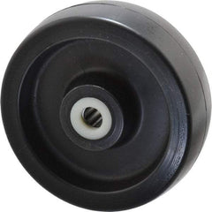 Fairbanks - 6 Inch Diameter x 2 Inch Wide, Polyolefin Caster Wheel - 1,200 Lb. Capacity, 2-3/16 Inch Hub Length, 5/8 Inch Axle Diameter, Roller Bearing - Exact Tool & Supply