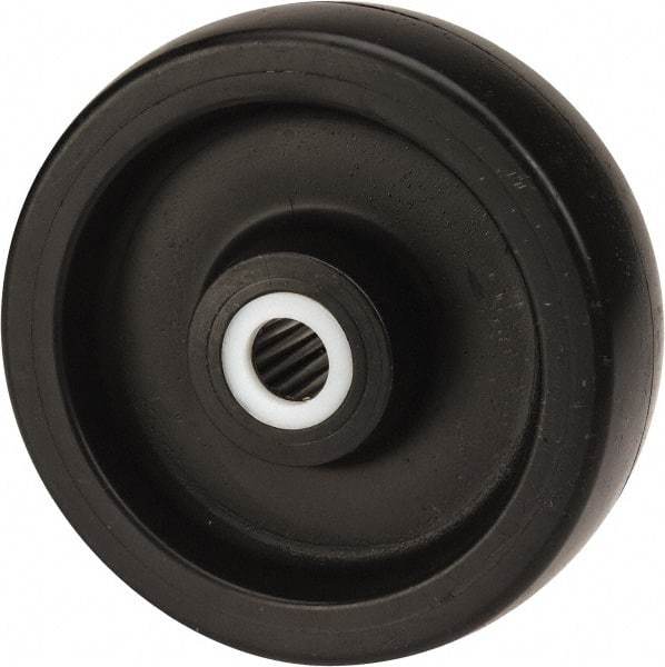 Fairbanks - 6 Inch Diameter x 2 Inch Wide, Polyolefin Caster Wheel - 1,200 Lb. Capacity, 2-3/16 Inch Hub Length, 3/4 Inch Axle Diameter, Roller Bearing - Exact Tool & Supply