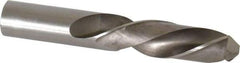 Interstate - 1" 118° Spiral Flute High Speed Steel Screw Machine Drill Bit - Bright Finish, Left Hand Cut, 4" Flute Length, 6" OAL, Standard Point, Straight Shank - Exact Tool & Supply
