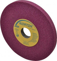 Norton - 7" Diam x 1-1/4" Hole x 1/2" Thick, I Hardness, 46 Grit Surface Grinding Wheel - Aluminum Oxide, Type 1, Coarse Grade, 3,600 Max RPM, Vitrified Bond, No Recess - Exact Tool & Supply