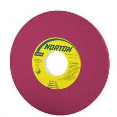 Norton - 7" Diam x 1-1/4" Hole x 1/2" Thick, J Hardness, 46 Grit Surface Grinding Wheel - Aluminum Oxide, Type 1, Coarse Grade, 3,600 Max RPM, Vitrified Bond, No Recess - Exact Tool & Supply