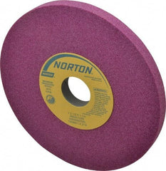 Norton - 7" Diam x 1-1/4" Hole x 1/2" Thick, I Hardness, 60 Grit Surface Grinding Wheel - Aluminum Oxide, Type 1, Medium Grade, 3,600 Max RPM, Vitrified Bond, No Recess - Exact Tool & Supply