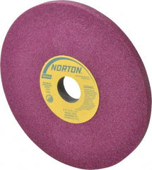Norton - 8" Diam x 1-1/4" Hole x 1/2" Thick, J Hardness, 46 Grit Surface Grinding Wheel - Aluminum Oxide, Type 1, Coarse Grade, 3,600 Max RPM, Vitrified Bond, No Recess - Exact Tool & Supply