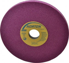 Norton - 8" Diam x 1-1/4" Hole x 1/2" Thick, I Hardness, 60 Grit Surface Grinding Wheel - Aluminum Oxide, Type 1, Medium Grade, 3,600 Max RPM, Vitrified Bond, No Recess - Exact Tool & Supply