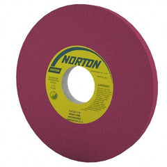 Norton - 8" Diam x 1-1/4" Hole x 1/2" Thick, J Hardness, 60 Grit Surface Grinding Wheel - Aluminum Oxide, Type 1, Medium Grade, 3,600 Max RPM, Vitrified Bond, No Recess - Exact Tool & Supply