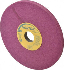 Norton - 8" Diam x 1-1/4" Hole x 1/2" Thick, K Hardness, 60 Grit Surface Grinding Wheel - Aluminum Oxide, Type 1, Medium Grade, 3,600 Max RPM, Vitrified Bond, No Recess - Exact Tool & Supply