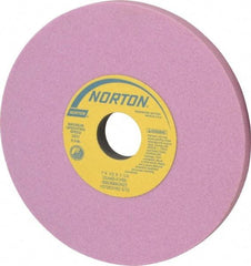 Norton - 7" Diam x 1-1/4" Hole x 1/2" Thick, K Hardness, 60 Grit Surface Grinding Wheel - Aluminum Oxide, Type 1, Medium Grade, 3,600 Max RPM, Vitrified Bond, No Recess - Exact Tool & Supply