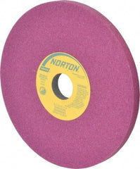 Norton - 8" Diam x 1-1/4" Hole x 1/2" Thick, K Hardness, 60 Grit Surface Grinding Wheel - Aluminum Oxide, Type 1, Medium Grade, 3,600 Max RPM, Vitrified Bond, No Recess - Exact Tool & Supply