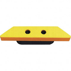 Dynabrade - 4 x 3/4" Raised Panel Hook Face Backing Pad - Dynafine Compatible, Hook & Loop Attachment, Nonvacuum Pad, 3/8" Thick, Soft Density, Short Nap - Exact Tool & Supply