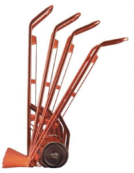 Wesco Industrial Products - 600 Lb Capacity 50" OAH Hand Truck - Swept Back Handle, Steel, Pneumatic Wheels - Exact Tool & Supply
